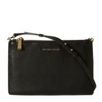 Michael Kors leren crossbody tas zwart - thumbnail