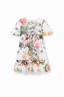 Korte jurk met ruches - WHITE - 3/4