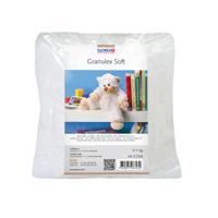 Glorex Hobby vulmateriaal - polyester - 1000 gram voor knuffels/kussens - wit - donzige vlokken   -