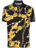 Versace Jeans Couture polo à motif baroque imprimé - Noir