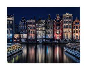 Amsterdam By Night Kunstdruk