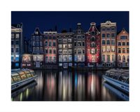 Amsterdam By Night Kunstdruk