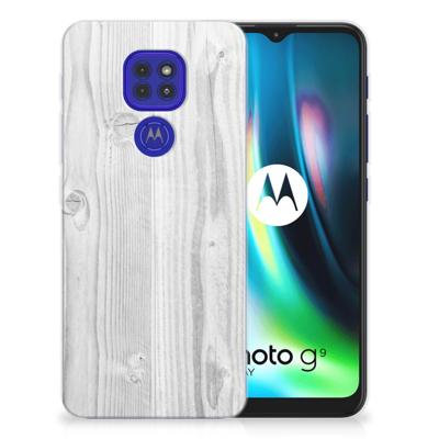 Motorola Moto G9 Play | E7 Plus | Bumper Hoesje | White Wood