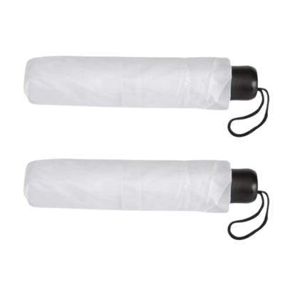 Bruiloft paraplu bruid/bruidegom - 2x - wit - opvouwbaar - compact - dia 96 cm