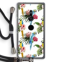 Kleurrijke papegaaien: Sony Xperia XZ2 Transparant Hoesje met koord