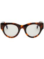 Off-White Eyewear lunettes de vue rondes à effet écailles de tortue - Bleu