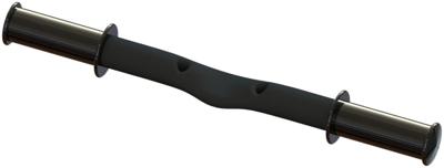 Steco voetsteun voor op het frame van de fiets mat zwart