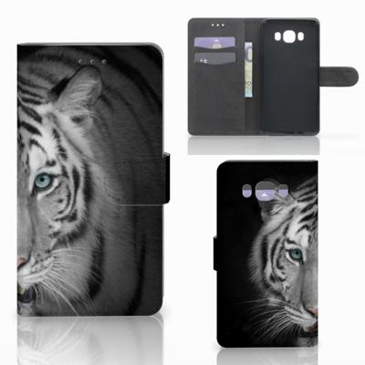 Samsung Galaxy J7 2016 | Telefoonhoesje | Met pasjeshouder | Tijger