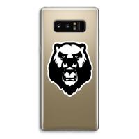Angry Bear (white): Samsung Galaxy Note 8 Transparant Hoesje