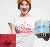 Kerst t shirt vrolijk kerst kerstbal