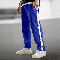 Voor heren Joggingbroeken Jogger Broek wegscheuren Broek Joggingbroek met rechte pijpen Trekkoord Elastische taille Zijknop Effen Comfort Ademend Volledige lengte Buiten Dagelijks Uitgaan Modieus Lightinthebox