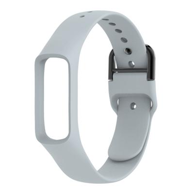 Slimme horloge pure kleur siliconen polsband horlogeband voor Galaxy fit-e (grijs)