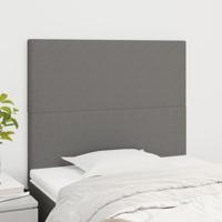 Hoofdborden 2 st 80x5x78/88 cm stof donkergrijs