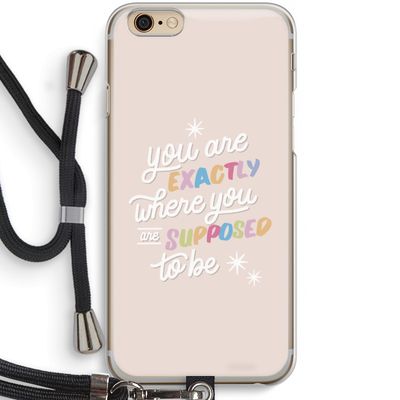Right Place: iPhone 6 / 6S Transparant Hoesje met koord