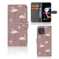 Motorola Edge 20 Lite | Telefoonhoesje | Met pasjeshouder | Flamingo