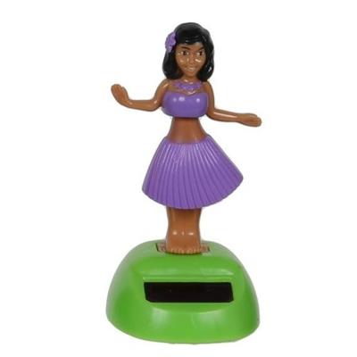 Solar bewegend figuur - dansende dame - paars - kunststof - 10 cm - cadeau