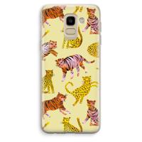 Cute Tigers and Leopards: Samsung Galaxy J6 (2018) Transparant Hoesje - thumbnail