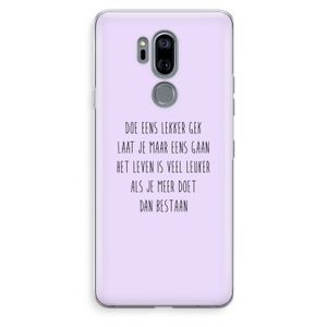 Gek: LG G7 Thinq Transparant Hoesje