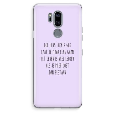 Gek: LG G7 Thinq Transparant Hoesje