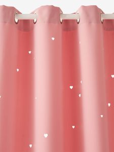 Verduisterend gordijn medium roze / harten