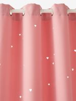 Verduisterend gordijn medium roze / harten - thumbnail