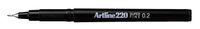 Fineliner Artline 220 rond 0.2mm zwart