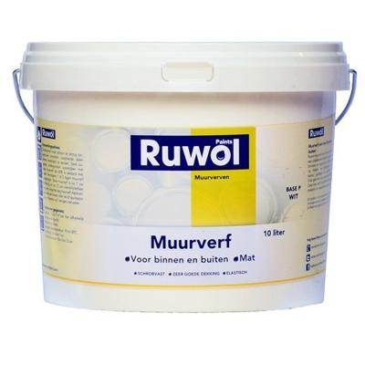 Ruwol Muurverf binnen en buiten Mat Donkergrijs (RAL 7011) 10 liter