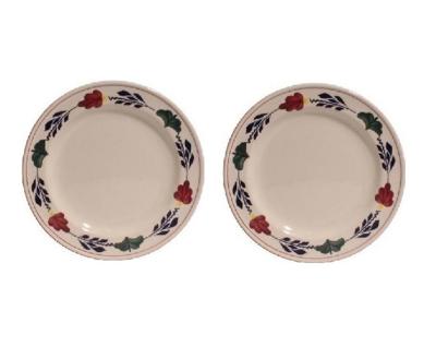 Boerenbont ontbijtborden rond 21cm - set van 2 Stuks