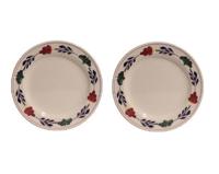Boerenbont ontbijtborden rond 21cm - set van 2 Stuks