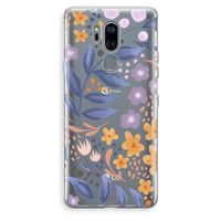 Flowers with blue leaves: LG G7 Thinq Transparant Hoesje