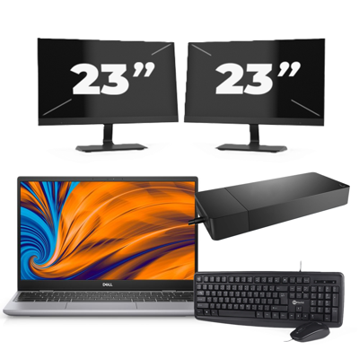 Dell Latitude 3320 - Intel Core i5-11e Generatie - 14 inch - 8GB RAM - 256GB SSD - Windows 11 Home + 2x 23 inch Monitor Dell Latitude 3320 - Intel Core i5-11e Generatie - 14 inch - 8GB RAM - 256GB SSD - Windows 11 Home + 2x 23 inch Monitor
