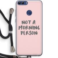 Morning person: Huawei P Smart (2018) Transparant Hoesje met koord