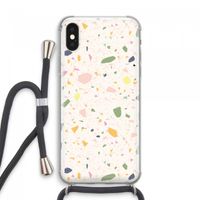 Terrazzo N°21: iPhone XS Max Transparant Hoesje met koord