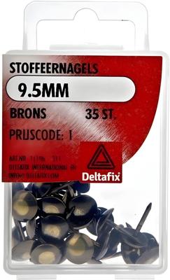 Stoffeernagel 9,5mm brons 35st - Deltafix