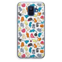 Kleurrijke katten: Samsung Galaxy A6 (2018) Transparant Hoesje
