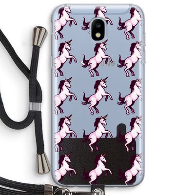 Musketon Unicorn: Samsung Galaxy J5 (2017) Transparant Hoesje met koord