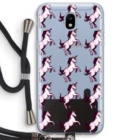 Musketon Unicorn: Samsung Galaxy J5 (2017) Transparant Hoesje met koord
