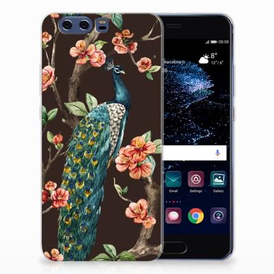 Huawei P10 Plus | TPU Hoesje | Pauw met Bloemen