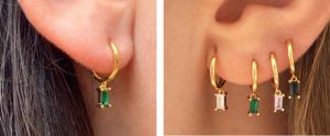 Jewels Oorbel met steen koele tonen