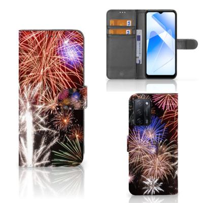 OPPO A16/A16s/A54s | Wallet Case | met Pasjes | Vuurwerk