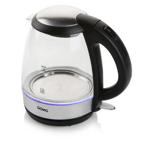 DOMO DO9218WK Waterkoker Aantal/Volume: 1.2 l Zwart, Zilver