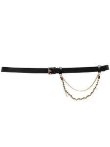 Zadig&Voltaire ceinture en cuir à détail de chaîne - Noir