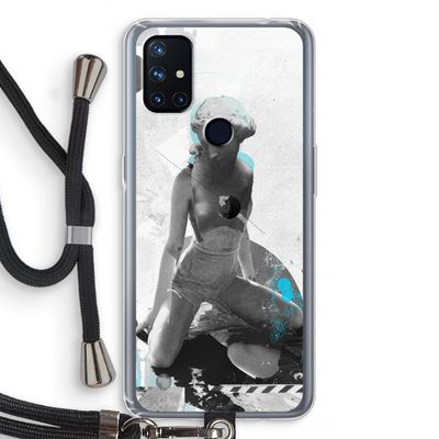 I will not feel a thing: OnePlus Nord N10 5G Transparant Hoesje met koord