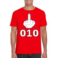 Fuck 010 t-shirt voor heren in het rood 2XL  -