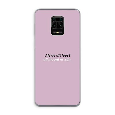 gij moogt er zijn: Xiaomi Redmi Note 9 Pro Transparant Hoesje