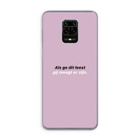 gij moogt er zijn: Xiaomi Redmi Note 9 Pro Transparant Hoesje