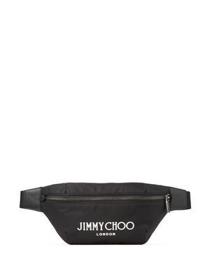 Jimmy Choo sac banane à logo imprimé - Noir