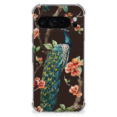 Google Pixel 9 Pro XL Case Anti-shock Pauw met Bloemen Google Pixel 9 Pro XL Case Anti-shock Pauw met Bloemen