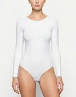 Fine Woman Body dames - Bodystocking - lange mouw - Ronde hals