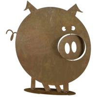 Siena Garden Decoratieve figuur Zwijn Plaatstaal Bruin